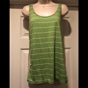 Volcom Green/Gray Striped Razorback Tanktop